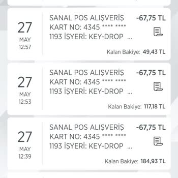 Key-Drop Harcama İtirazı. Hesaptan Çekilen Paraların İadesi