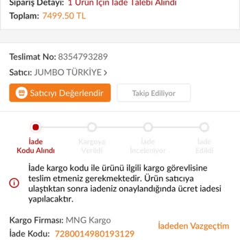 Jumbo Para İadesi Yapmadı!
