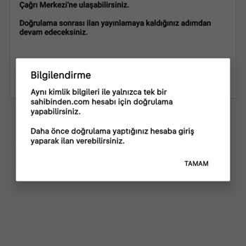 Sahibinden E Devlet Onayı