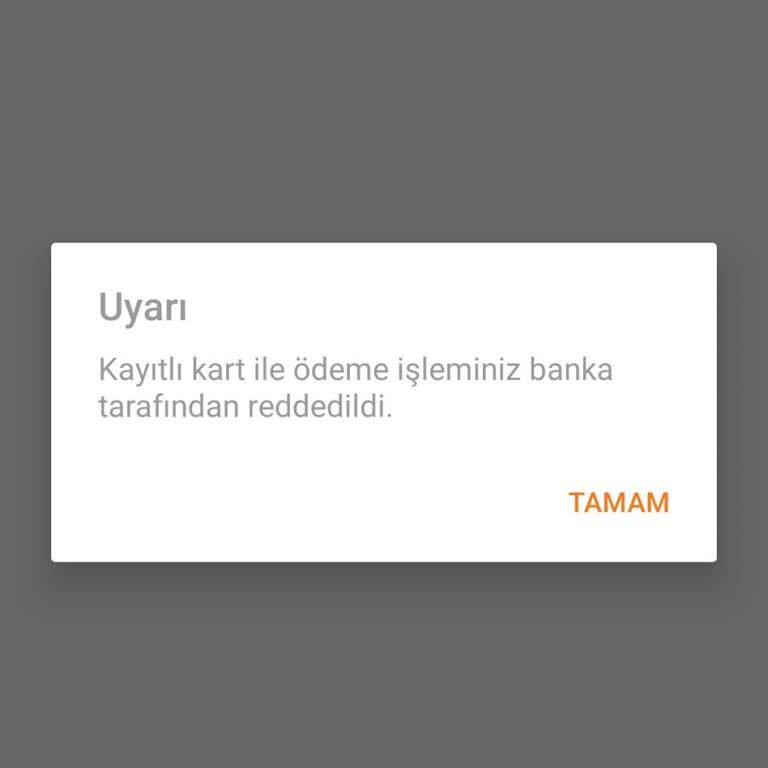 Ziraat Bankası Ziraat Genç Kart İşlem Reddi