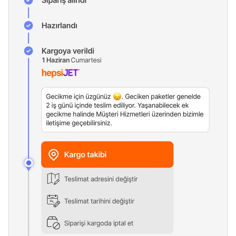 Hepsijet Günlerdir Aynı Yerde Olan Kargom