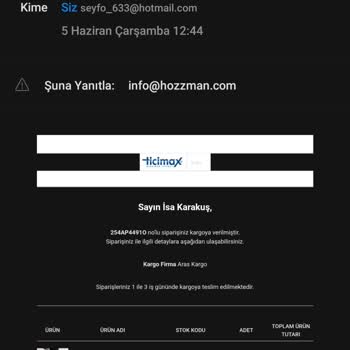 Hozzman.h (Instagram) Sipariş Ettiğim Ürünler Yok
