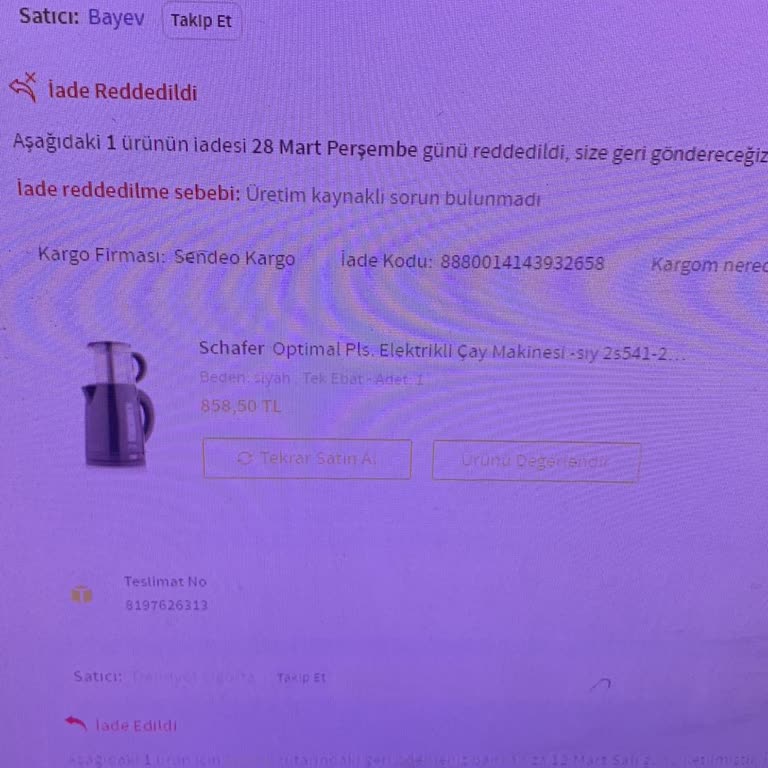 Schafer Optimal Plus Bitmeyen Arızalar