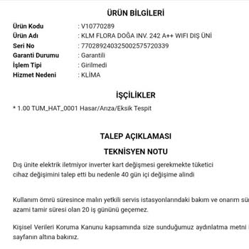 Vestel Ayıplı Mal Sattı