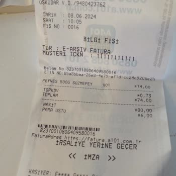 A101 İncekum Mahallesi Bozuk Ürünler