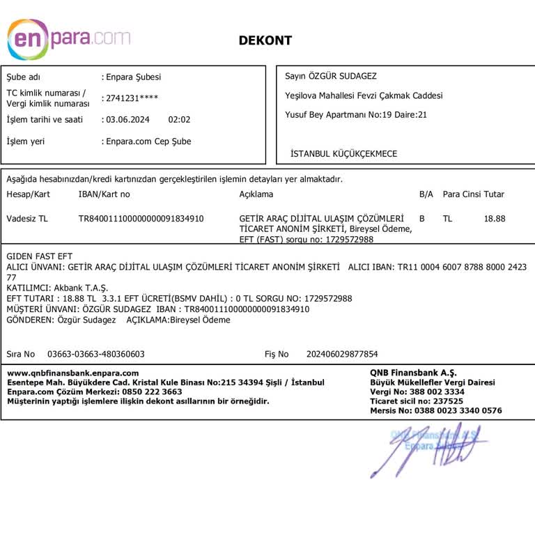 Mail Adresine Getir Aç Mola Borçlu Oldum 18 TL. 80 Kuruş Borcun