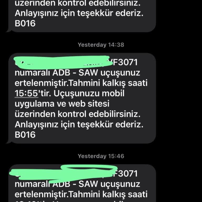 Ajet Firması, Gecikme, Bilgilendirmeme