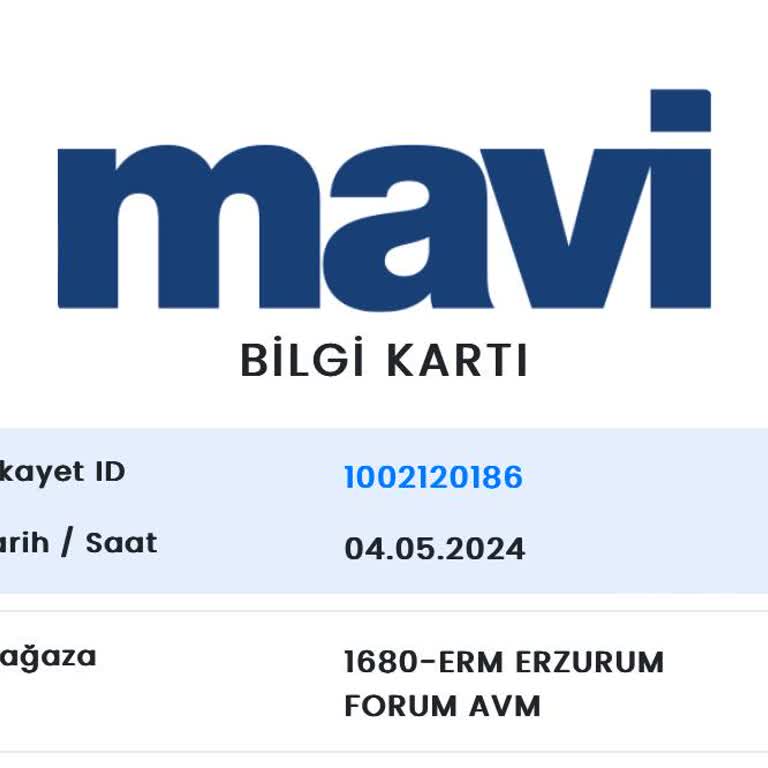 Mavi Onaylamış Ürünümün Onay Kodu Talebi
