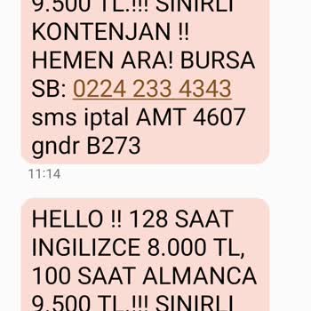 Vodafone Reklam SMS Ve Aranma Bildiri Almak İstemiyorum. SGK Dışında