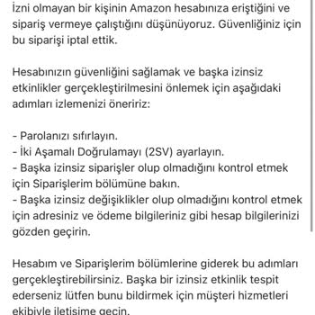 Amazon Türkiye Siparişimi İptal Ediyor