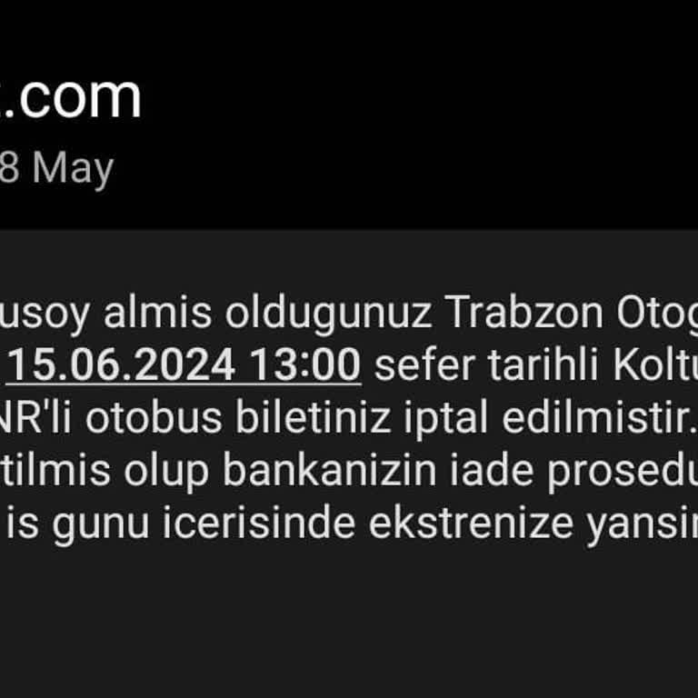 Obilet Bilet İademi Alamadım