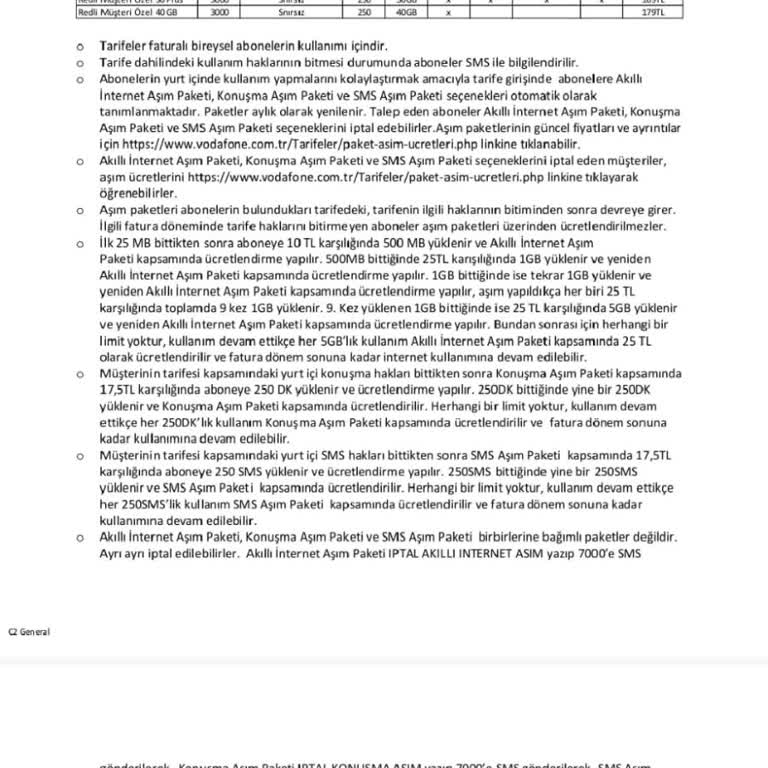 Vodafone Yeni Tarifelerin Fiyatı Enflasyonun Üzerinde Artmış