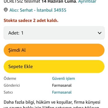 Amazon Son Kullanma Tarihi Geçmiş Bir Ürün