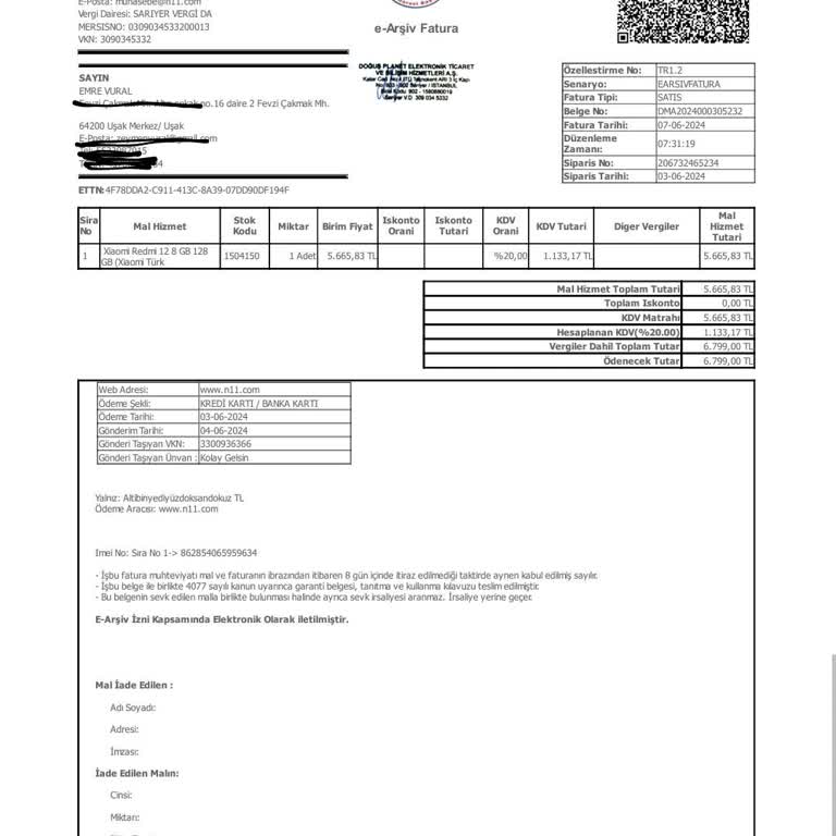 N11 İade Kabul Etmiyor