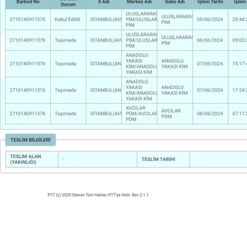 PTT Kargo PTT, Saçma, Gecikme