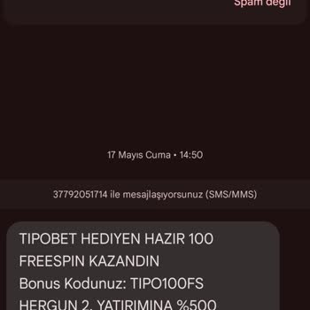 Tipobet Habersiz Üye Yapmış SMS Gönderiyor