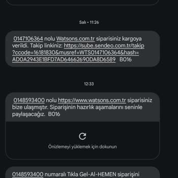 Watsons Gerekçe Göstermeden Siparişimi İptal Etti