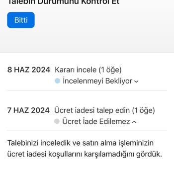 Apple Store Para İadesinin Reddi Şikayet