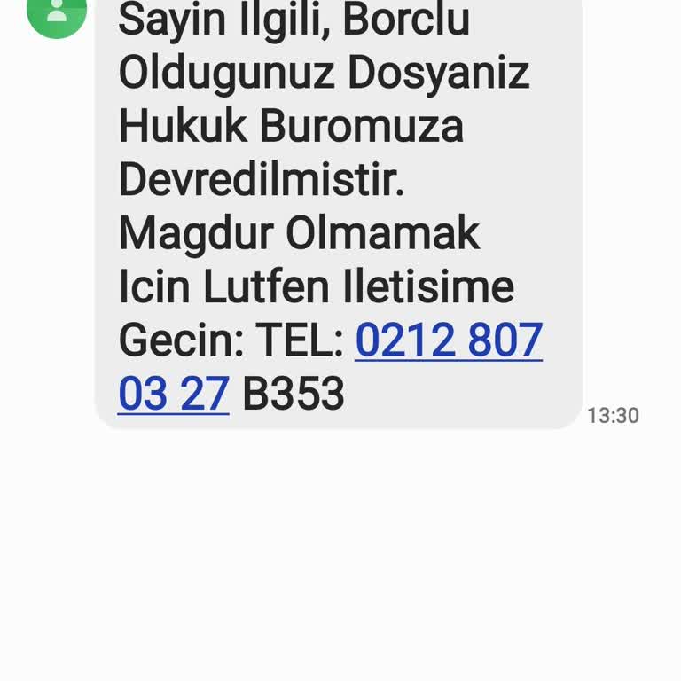 Güven Hukuk (SMS) Mağdur Etme