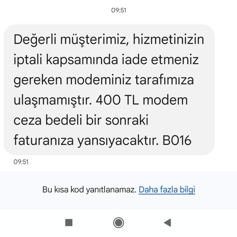 Vodafone Net Modem İade Ücret Talebi