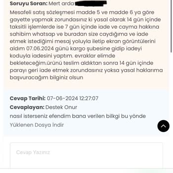 SC Sarvin Para İadesi Yapılmaması Ve Kalitesiz Ürün