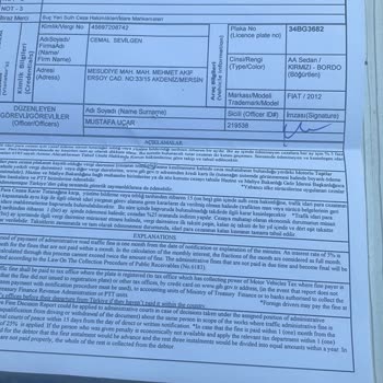 Gelir İdaresi Başkanlığı Trafik Cezasını 2 (iki) Defa Ödemişim