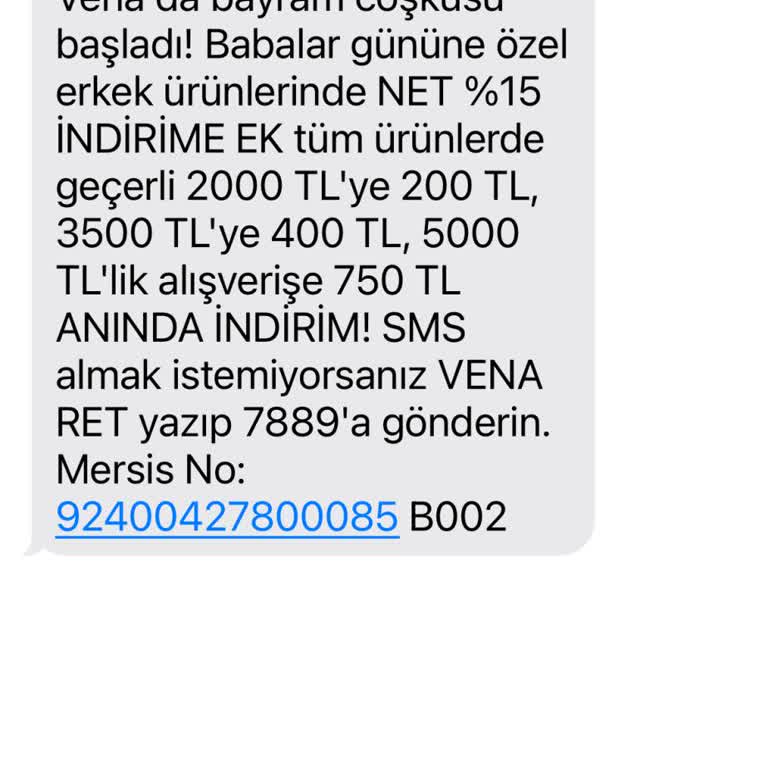 Vena Mesaj Almak İstemiyorum Artık