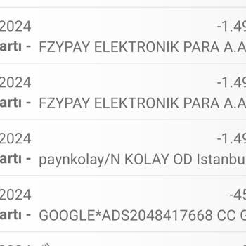 FzyPay Onaysız İşlem Yapılmıştır