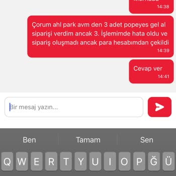 Tıkla Gelsin Hatalı Sipariş Ve Müşteri Hizmetleri İlgisizliği