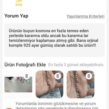 Trendyol İncili Silver Kusurlu Ürün