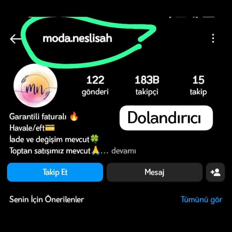 Moda. Neslisah (Instagram) Sayfasından Sipariş Sorunu Ve İade Talebi!