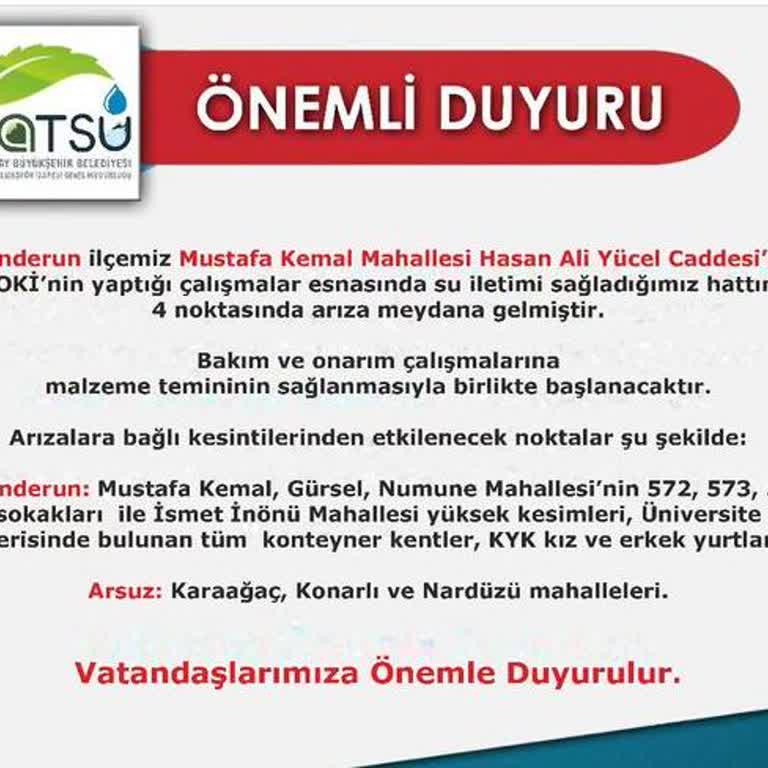 İş Görmez Hatay Büyükşehir Belediyesi Ve Hatsu