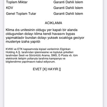 ECA Sıfır Alınan Klimalar Soğuk Üflemiyor Gelen Servis İlgilenmiyor.