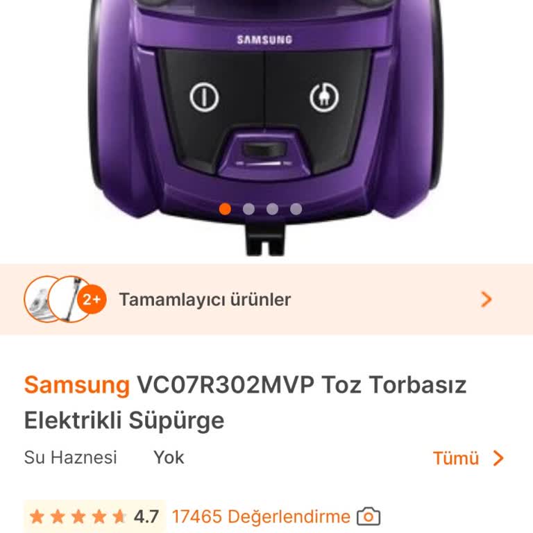 Samsung Süpürge Emiş Gücü Bitti