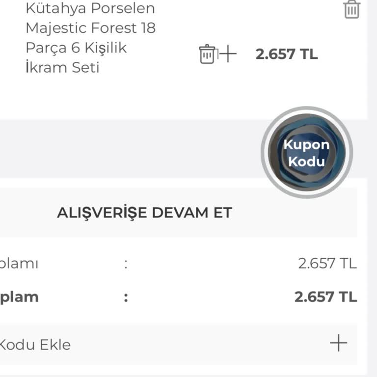 Kütahya Porselen Pişmanlıktır Kod Sorunu Var