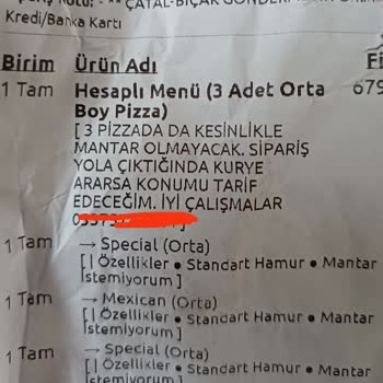 Dediğimi Ve Yazdığımı Anlamayan Pasaport Pizza Şubesi
