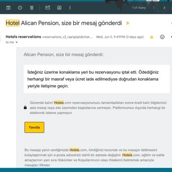 Hotels.com Sebepsiz Rezervasyon İptali