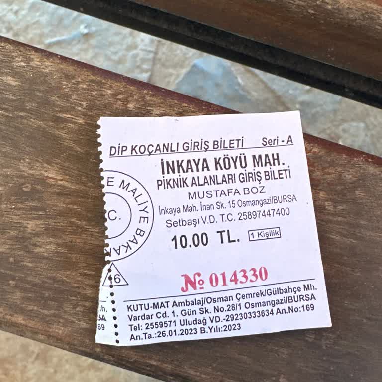 Bursa Büyükşehir Belediyesi Bursa İnkaya Piknik Alanı Fazla Giriş Ücreti