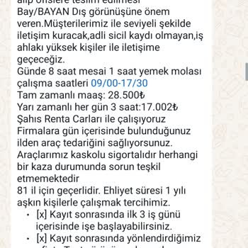 Up Car Rent A Car İş İlanı