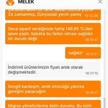 Migros Malın Satışından Sonra, Zamlandığı Gerekçesiyle Zam Farkının Alınması.