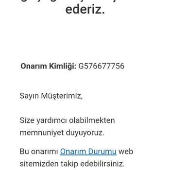 KVK Teknik Servis Fatura Onarım Belgesi Vermiyor.