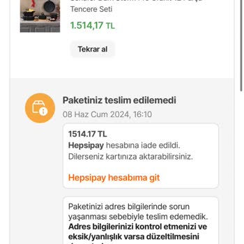 Hepsiburada Ürünüm Bilgilendirme Yapılmadan İade Edildi