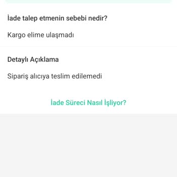 Trendyol Express Dolap İade Kargo Elime Ulaşmadı