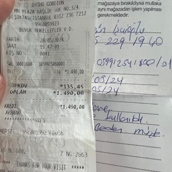 Oysho Türkiye Ankara Gordion Mağazasında Müşteri Mağduriyeti
