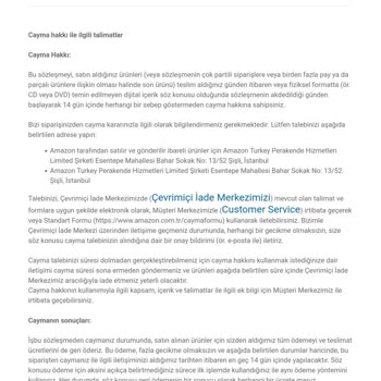 Amazon Sitesi Siparişi Göndermedi