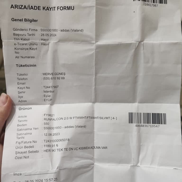 Vialand Adidas Mağazasında Yaşanan Değişim Sorunu