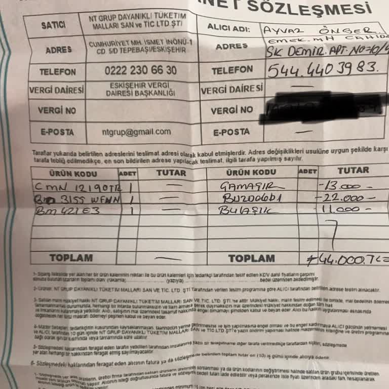 NT Profilo Eşya Teslim Etmiyor