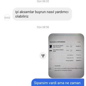 Casquette.tr Firması Ürünleri Kargoya Vermiyor