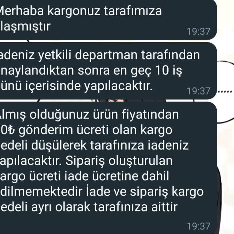 Esra Helvacı Ürün İadesi Kargo Farkı