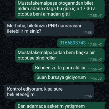 Kamil Koç Firması Beni Otogardan Alamadı